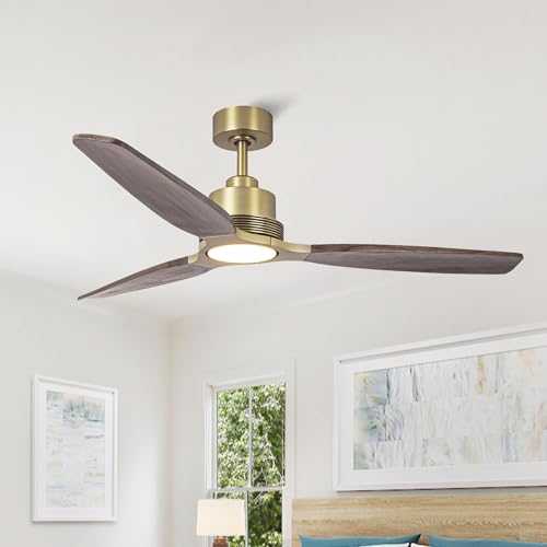 Vaczon 56” Gold Ceiling Fans Lights and Remote - Modern