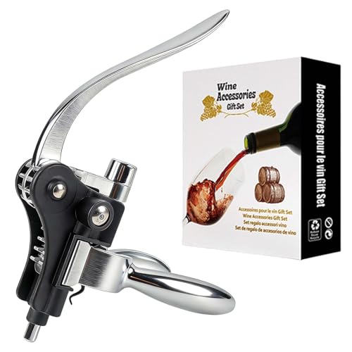 Korkenzieher Wein, Kellnermesser, Premium Wein Flaschenöffner Weinöffner aus Zinklegierung...