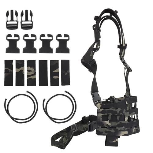 ycahowa Military Breathable Molle Vest For Tactical Hunting Airsoft Outdoor Paintball Light Tactical Vest Chest Rigs(BCP)