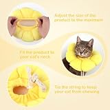 Halskrause Katze, Kragen Katze Set Mit Beißseil, Elisabethanischer Kragen Für Katzen, Verstellbares Halskrausen Für Katzen, Weicher Trichter Katze Für Katzen Mit Einem Kopfumfang Von 12-20cm