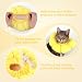 Halskrause Katze, Kragen Katze Set Mit Beißseil, Elisabethanischer Kragen Für Katzen, Verstellbares Halskrausen Für Katzen, Weicher Trichter Katze Für Katzen Mit Einem Kopfumfang Von 12-20cm