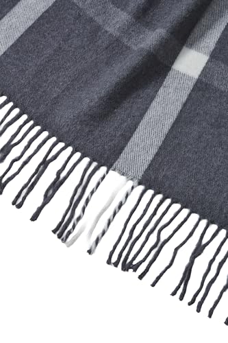 Arus Highlands Collection Überwurfdecke aus Acryl, Queen-Size-Größe, Schottenkaro, 152,4 x 203,2 cm, Grau – Ansicht 5