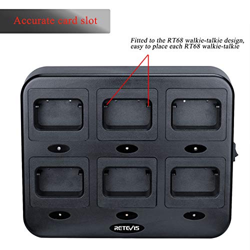 Retevis Rt68 Six-Way Charger, Multi Unit Rapid Charger For Retevis Rt68 Walkie Talkie And Battery (1 Pack) #TOP4