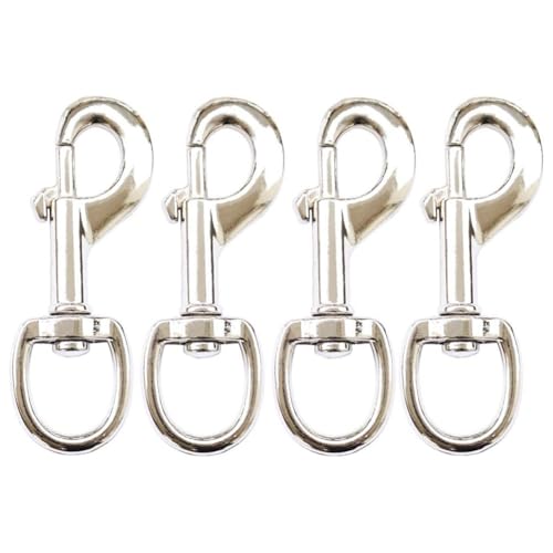 MoSundi 4 ganci girevoli a scatto da 8,9 cm, in lega di zinco, con carico sicuro di 31,8 kg, per giardino ed esterno