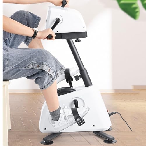 Image of Household Electric Exercise Bike, Bike Pedal Exerciser Foot Cycle Arm & Leg Pedal Exerciser Rehabilitation Training Machine for Elderly Stroke Hemiplegia