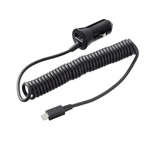 1.8A Car Charger Dc Lighter Socket Power Adapter Usb Port Micro Usb Coiled Cable For Verizon Samsung Galaxy S5 (Sm-G900V) - Verizon Samsung Galaxy S6 (Sm-G920V) #TOP2