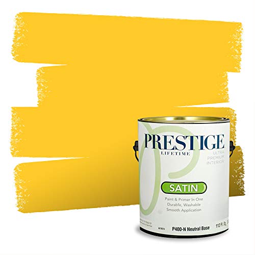 PRESTIGE Paints P400-N-3005-1AVP Paint and Primer In One, 1 gallon, golden Delight