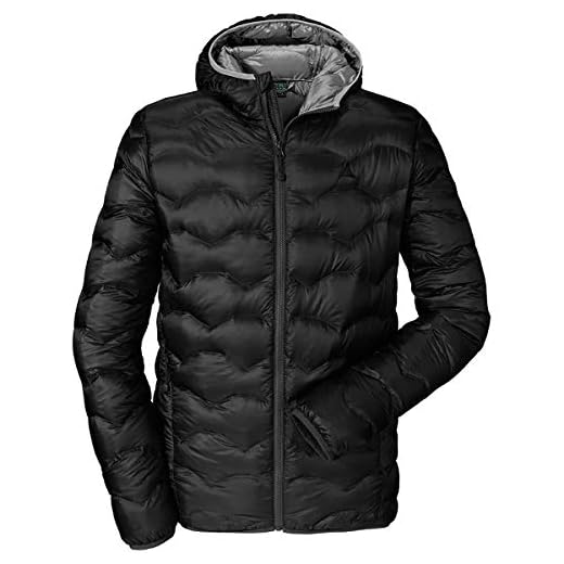 Schöffel herr dunjacka Keylong2 lätt och varm dunjacka för män, bekväm och andningsbar vinterjacka för skidskor Svart (Black) 52 EU