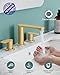 BWE 2 Pack Brushed Gold Bathroom Faucet 3 Hole, 8 Inch Widespread Gold Bathroom Faucets with Pop-up Drain and Supply Lines, 360° Swivel Spout 2-Handle Sink Faucet for Bath Vanity