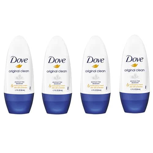 Dove Original Clean Roll On Deodorant, Aluminum Free, All Day