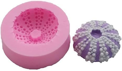 WYD 3D Silicone Mold Marine Conch Shellfish Pearl Mould for Fondant Soap Making Mold Cake Mold Decorating (Round seashells)