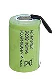 Batería para soldar de 1,2 V Batería acumuladora Ni - MH 1/2 AF 1,2 V 1100 mAh - T. Soldar recargable