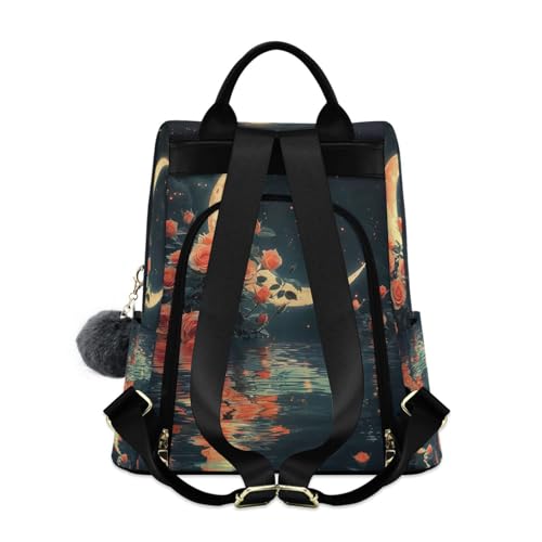 Mochila moderna para mujer Ethereal Crescent Moon con bolsillo antirrobo 2