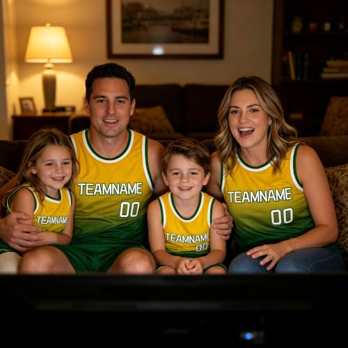 Image of Custom Basketball Jersey for Men - Personalized Name & Number, Embroidered or Printed, Athletic Shirt for Kids, Boys & Youth