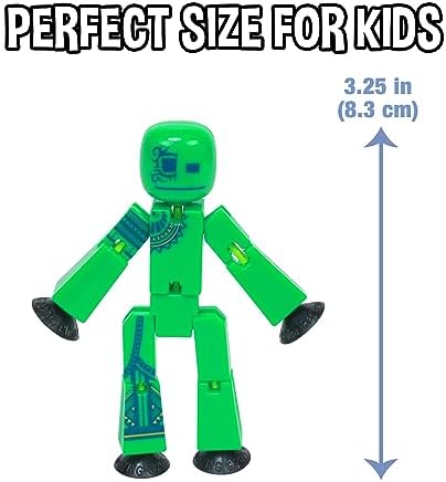 StikBot Zingtannica Action Pack - Collectible Action Figures and Accessories, Includes 1 Stikbot, 1 Set of Accessories, Stop Motion Animation, Ages 4 and Up (Green (Karmatopia))
