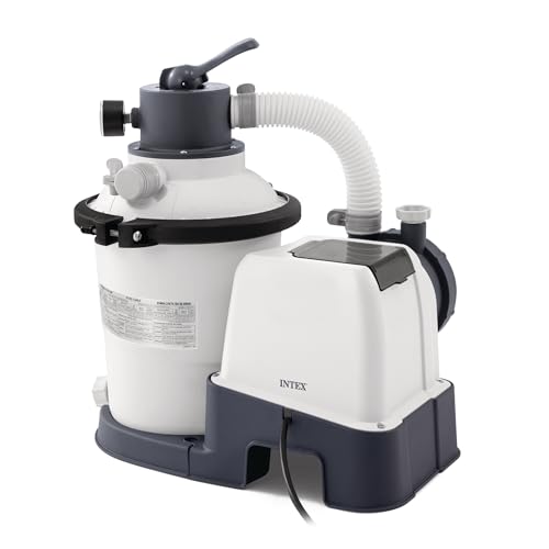 INTEX 925 GPH Krystal Clear Sand Filter Pump for Above Ground Pools, Swimming Pool Pump with Automatic Timer - Improved Circulation, Filtration, & Clarity