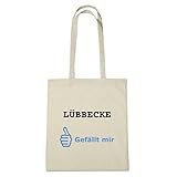 100% Baumwolle JOllify LÜBBECKE Umwelttasche Jutetasche B1406jute - Farbe: natur: Gefällt mir