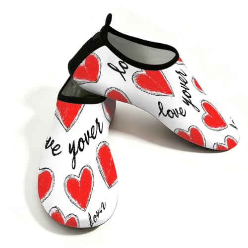 Zapatos deportivos acuáticos para senderismo y playa con diseño de corazones