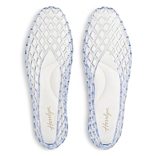 Herrlyn Clear Jelly Shoes for Women, Hollow Out Slip On Jelly Ballet Flats Breathable Comfort Summer Beach Casual Shoes by Herrlyn - Used condition - Image 7