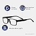 Readerest Blue Light Blocking Reading Glasses - 1.5 x Magnification Strength - Computer Eyeglasses with Thin Reflective Lens, UV Protection, Antiglare - Stylish Glasses for Men and Women - Black