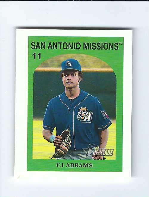 CJ C.J. ABRAMS 2021 Topps Heritage Minors '72 Topps Venezuelan Stamp Card #72TVS-11 Rookie RC San Diego Padres Baseball