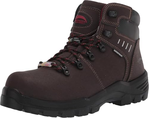 Image of Avenger Foundation Work Boots for Men - Waterproof, Non-Slip, PR, EH, Met Guard, Carbon Toe Safety Shoes - ASTM F2413, Brown