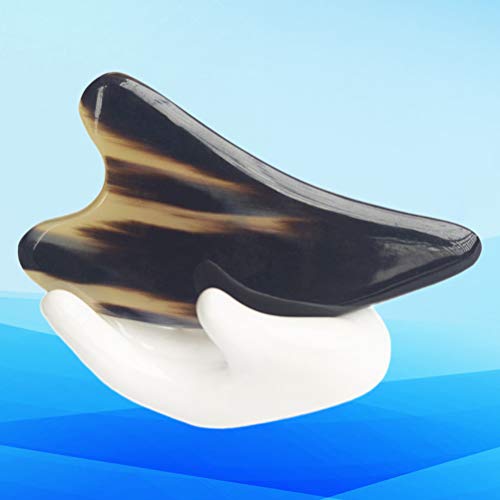 Schabendes Körperhorn 11 Cm Dickes Gesichtswerkzeug Aus Natürlichem Büffelhorn Multifunktionales Schwarzes Blumenmuster