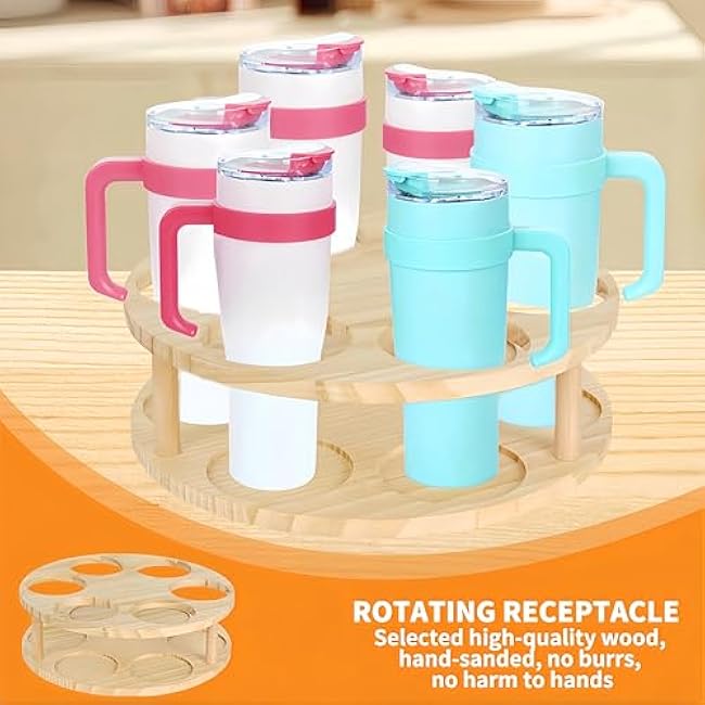 Large Water Bottle Organizer for Stanley 40 30 20oz Tumbler Cups, Kitchen Organizers and Storage for Stanley Cup Accessories, Stanley Organizer, Hold 6 Bottles