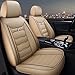 Produktbild 1set 5-Sitzer Autositzbezüge Für Jeep Für Cherokee Für Compass Für Renegade Für Grand Cherokee Wk Für Wrangler Für Sahara Für Patriot Tj Für Commander Sitzbezügesets (Color : Beige 5 Seat, Größe : O