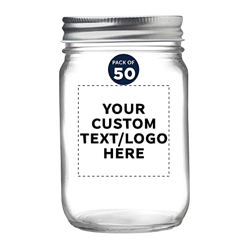 DISCOUNT PROMOS 50 Decorating Mason Jars Set, 12 oz. - ...