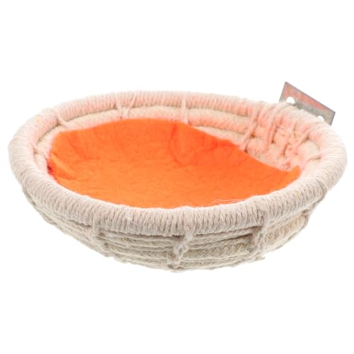 ifundom Handmade Cotton Weave Bird Breeding Nest for Parrots Large Hatching Hut Cave for Budgie Parakeet Cockatiel Lovebird Durable Relief