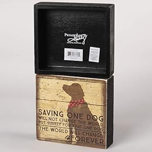Primitives by Kathy 33718 Distressed Box Sign One Dog