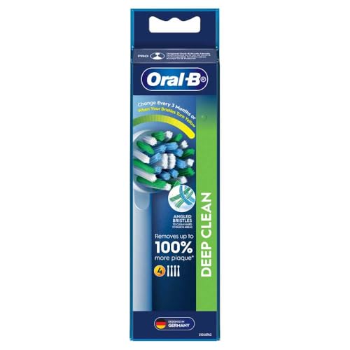 Oral-B Cross Action Replacement Electric Toothbrush Heads Refills, 4 Pack