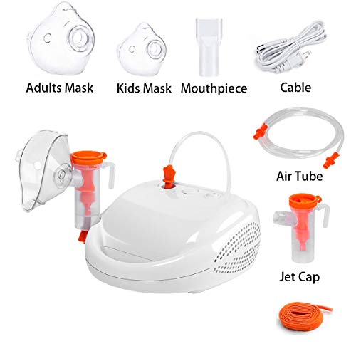 JUWA Portable Nebulizer Machine, Personal Cool Mist Inhaler, 120V Desktop Compressor Nebulizer with Complete Set of Accessories - Thumbnail 2