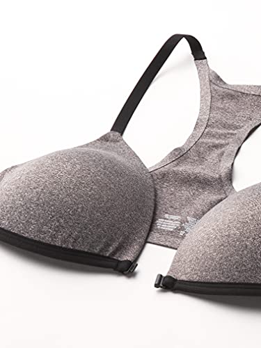 Vanity Fair Girls' No Show Front Closure Bra, 2-Pack, Dark Grey/Black Hue, 382