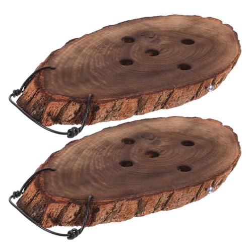 Toyvian Portapiante da Parete in Legno Massello 2 Pezzi Pannello di Montaggio Sospeso per Felci e Orchidee Fioriera Salvaspazio 15X30 CM per Giardino Interno ed Esterno