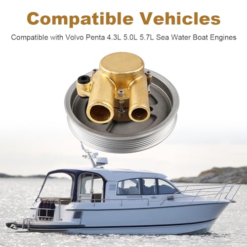 zayody Bomba de água do mar compatível com Volvo Penta 4.3L 5.0L 5.7L V8 V6 GXI GL Substituição mont