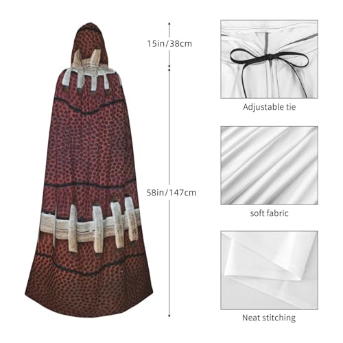 Cape médiévale à capuche originale dotée de lacets de football