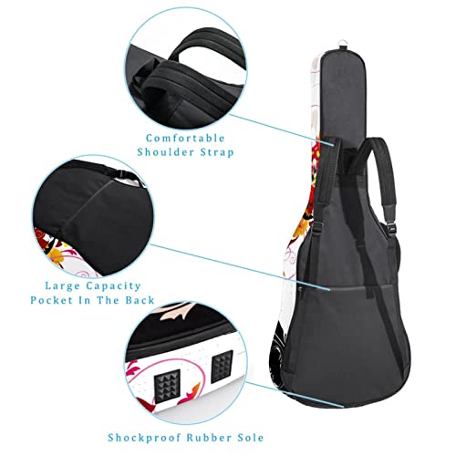 Housse étanche pour guitare acoustique avec double bandoulière et poche Motif tortue de mer dorée, Multicolore 08, 42… - Les Beatles, Paul McCartney, John Lennon, RIngo Starr, George Harrison Housse étanche pour guitare acoustique avec double bandoulière et poche Motif tortue de mer dorée, Multicolore 08, 42… – Image 4