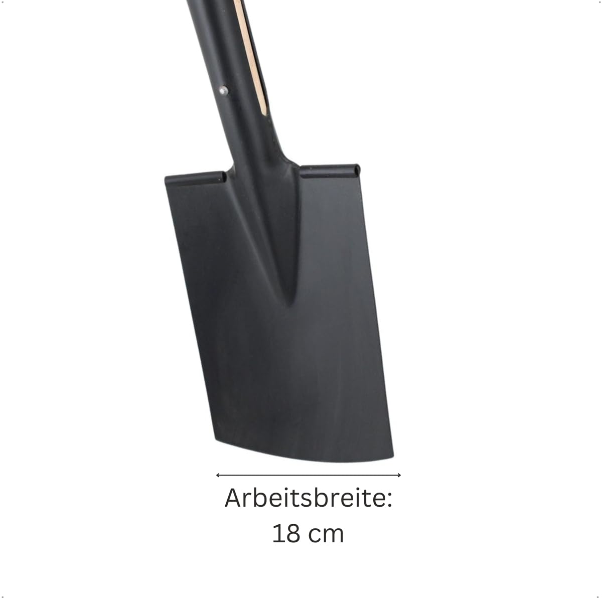 Bauspaten aus Stahl mit T-Stiel 95cm Gartenspaten mit Trittkante