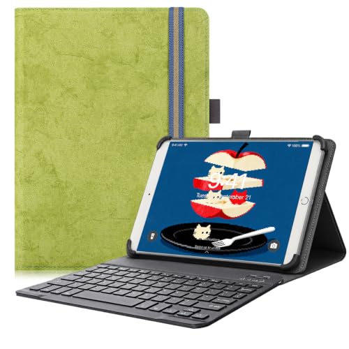 For Bmax I8 Plus �P�[�X 8�C���` �^�u���b�g�P�[�X �^�u���b�g�p�L�[�{�[�h �X�^���h�@�\ �������L�[�{�[�h�t�� �y�����[�\ �l���Œ� �e���o���h�Œ� �y�����[ �ϏՌ� PU���U�[ (�O���[��) [���s�A���i]