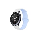[KONXISA] quick-release 交換バンド CMF by Nothing Watch 3 Pro/Pro 2 / Pro 対応 バンド quick-release 磁気付き柔らかいシリコンベルト 長さ調節 軽量、快適、耐久性、防水性 防汗 男女兼用 ダブルカラー スタイリッシュ 腕時計ベルト（ホワイト&ブルー）