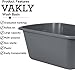 Vakly Wash Basins – Rectangular Plastic 7-Quart Graduated Hospital Soaking Tub with Markings – Small Portable Washbasin for Face Washing, Cleaning, Foot Bath, Dishes, Laundry & Bedside Care