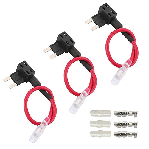 QitinDasen 3Pcs Premium ACS Small Add-A-Circuit Fuse Tap, Piggy Back Blade Fuse Holder Kit with Wire Harness, Free 15Pcs Mini Blade Fuses, 1Pcs Fuse Puller, 5Pcs Wire Ties (12V / 24V) - Image 3