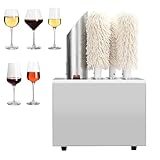 XEEAOFE Kommerzielle Weinglas-Poliermaschine – Elektrische Glaspoliermaschine Mit 5/8-BüRstenpolierern – Edelstahl-Glaspolierer FüR WeingüTer, Bars, Restaurants Und Mehr,5Brushes-110V