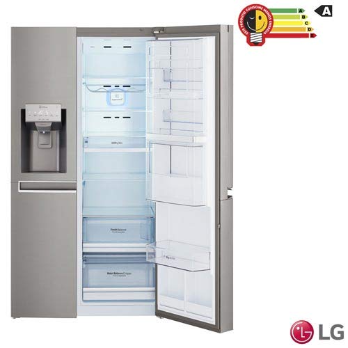 Refrigerador LG Side By Side New Lancaster 601L Door In Door Aço Escovado 110V GS65SDN