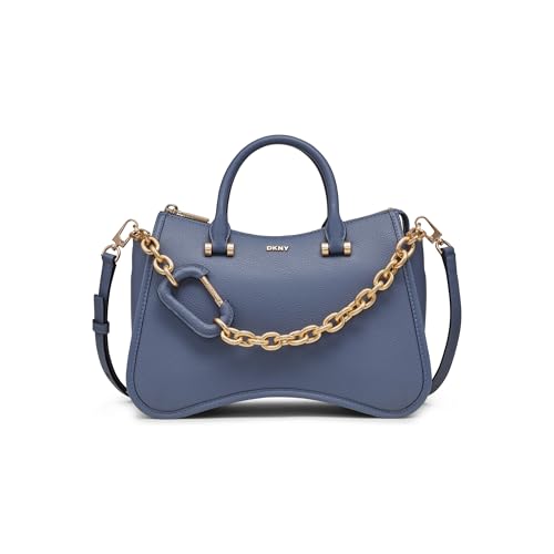 DKNY Adria Chain Satchel, cartable chic en cuir noir pour femme active