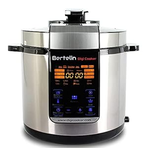 Bertelin Digi Cooker, Multi Functions Electric Pressure Cooker, Multi Cooker, Slow Cooker, Steamer, Saute, Sous Vide, Yogurt-Maker, 6 Litre