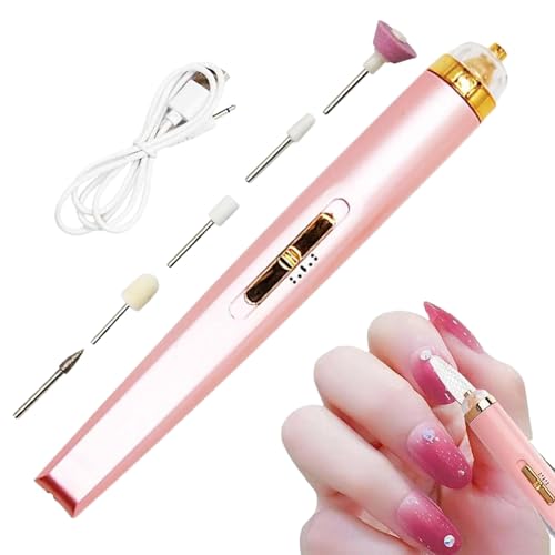 eléctrica - Molinillo de uñas portátil, de manicura, herramienta de pulido de alta velocidad, moldeador ergonómico de mano para puntas acrílicas, eliminación de gel, equipo de salón, cuidado