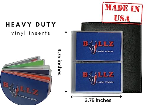 Set of 2 Heavy Duty Vinyl 6 Pages Hipster Wallet Inserts for Mens Wallets MADE IN USA4
